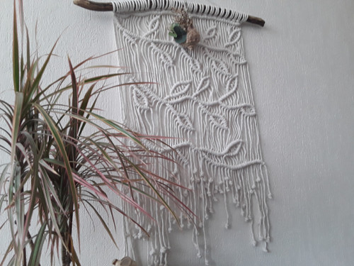 Macramé závěs "Lístky na větvi" — foto 4