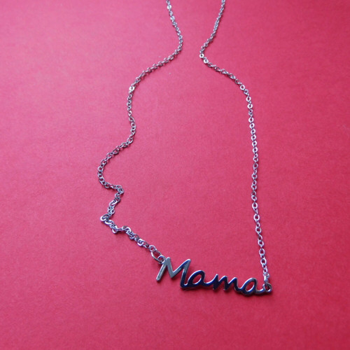 Náhrdelník- Nerezový - Mama — foto 3