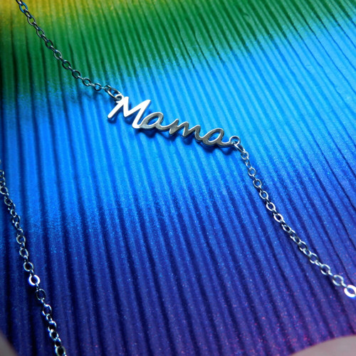 Náhrdelník- Nerezový - Mama — foto 2