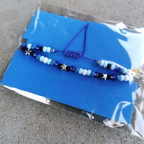 Star Beaded Choker Necklace Blue — foto 5