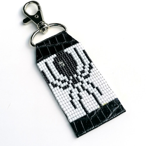 Black Widow/Spider-Leather Beaded Keychain — foto 2