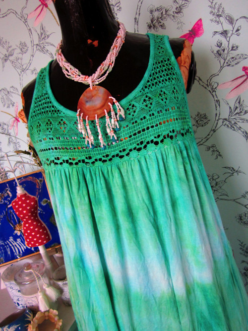 Šaty boho tyrkys batika — foto 2