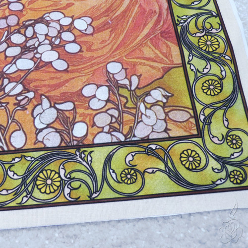 Velký bavlněný panel A.Mucha - Topaz — foto 2