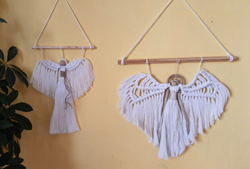Dekorace macramé anděl patron ochrany — foto 3