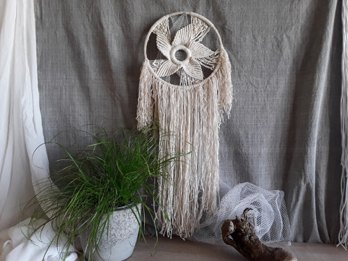 Autorské macramé " Květ v kruhu " — foto 4