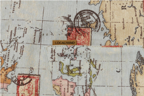 Dětská zástěrka - Modrá mapa — foto 4