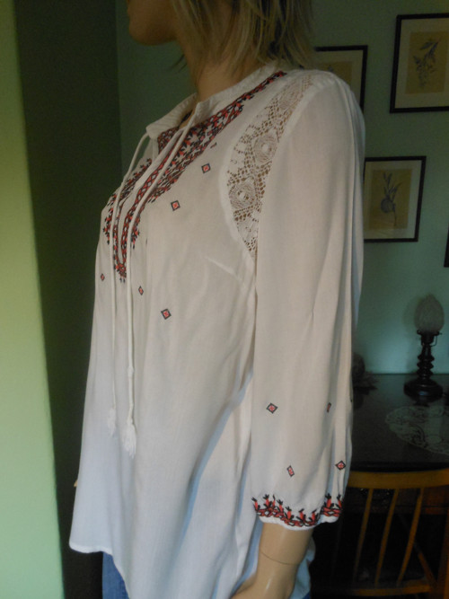 Boho tunika vyšívaná, vel.UNI — foto 4