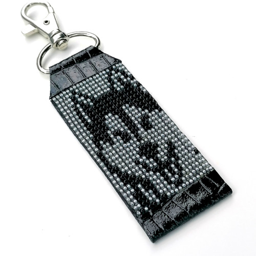 Siberian Husky- Leather Beaded Keychain — foto 2