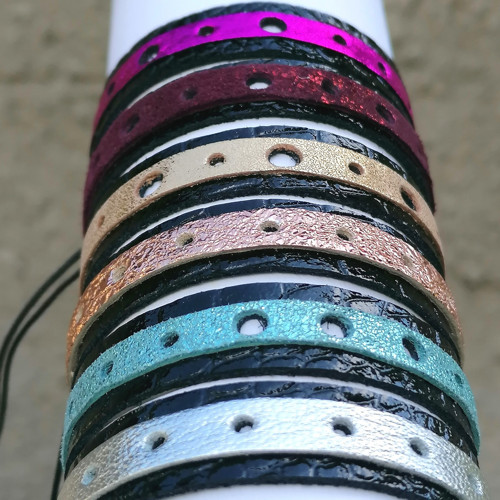 Leather Glittering Simple Cuff Bracelets — foto 2