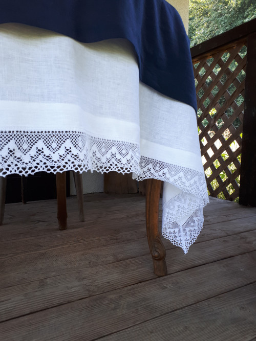Lněný ubrus Luxury Linen White — foto 2