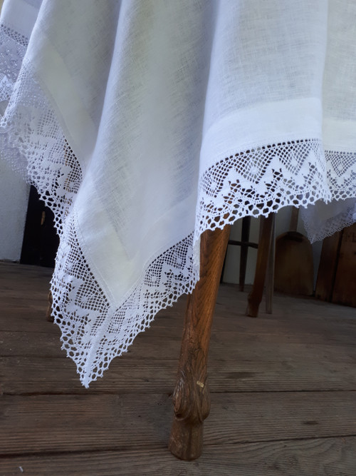 Lněný ubrus Luxury Linen White — foto 4
