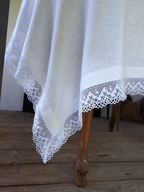 Lněný ubrus Luxury Linen White — foto 3