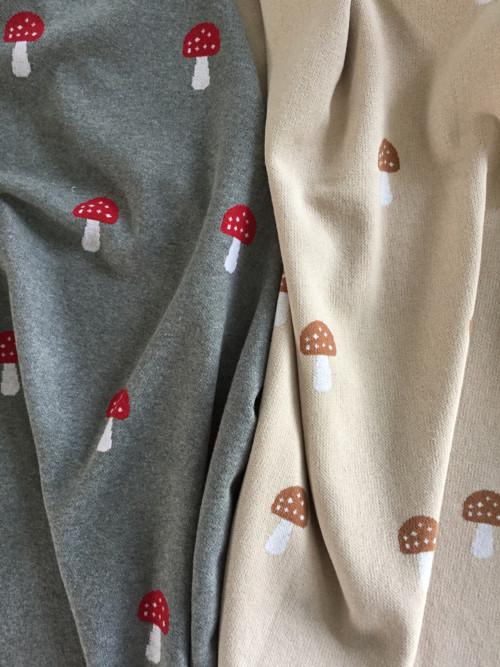 Dětská pletená deka "Muchomůrky", šedá — foto 6