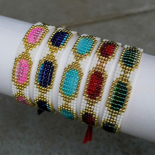 Imitation Gemstones-Loom Beaded Bracelets — foto 2