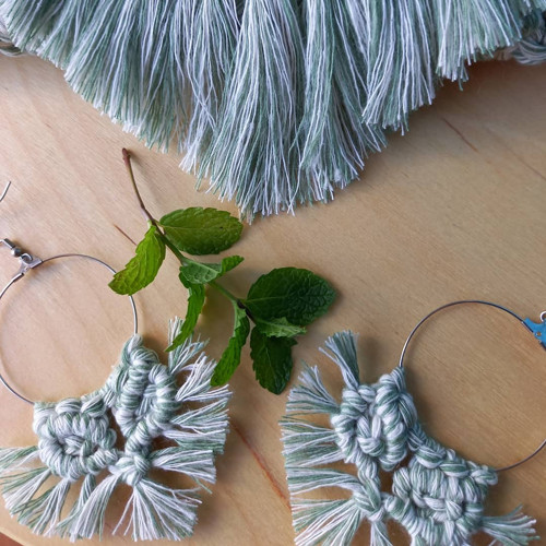 Mojito Macramé set: Psaníčko/kabelka a náušnice — foto 5