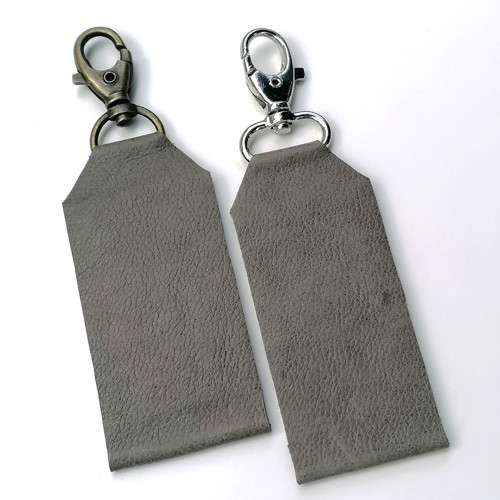 Gray Tabby Cat-Leather Beaded Keychain — foto 4