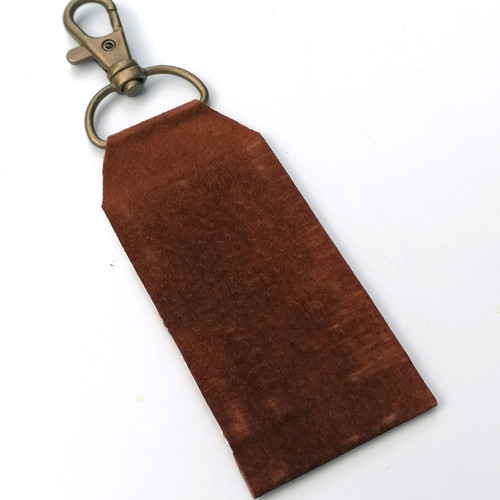 Orange Tabby Cat-Leather Beaded Keychain — foto 3