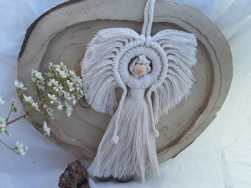 Macramé andělka " Přírodní-natural " — foto 2