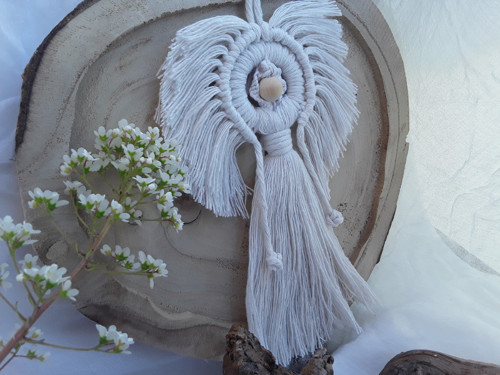 Macramé andělka " Přírodní-natural " — foto 3