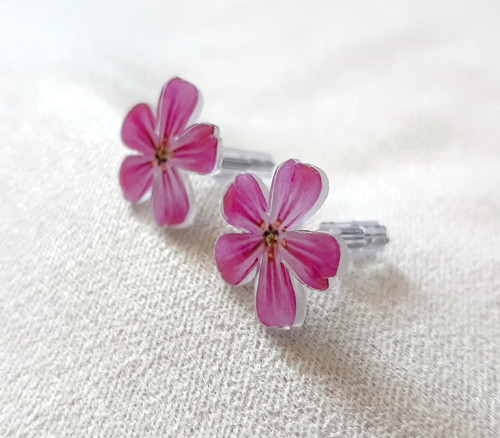 Náušnice kvítka (10 barev na výběr),chir.ocel — foto 4