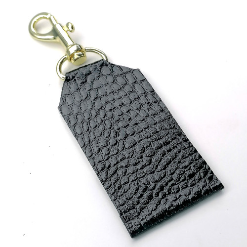 Black Schnauzer Dog-Leather Beaded Keychain — foto 4