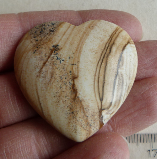 Srdce - Jaspis obrázkový - 4 cm - Extra — foto 2