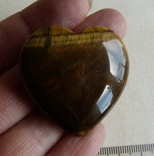 Srdce - Tygří oko - 4 cm — foto 2