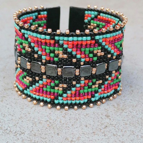 Colorful Boho Beaded Cuff Bracelet — foto 2