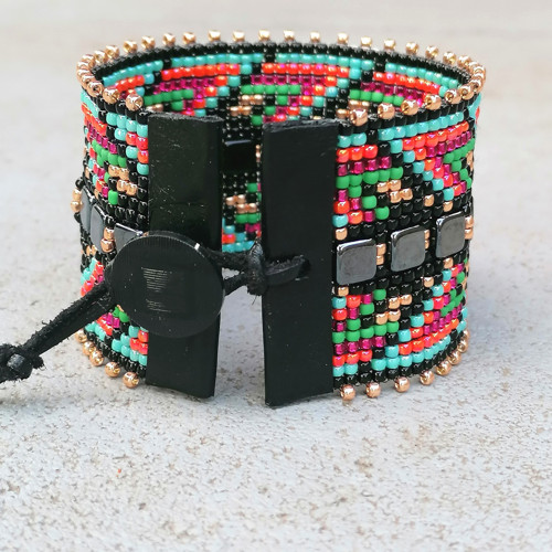 Colorful Boho Beaded Cuff Bracelet — foto 3