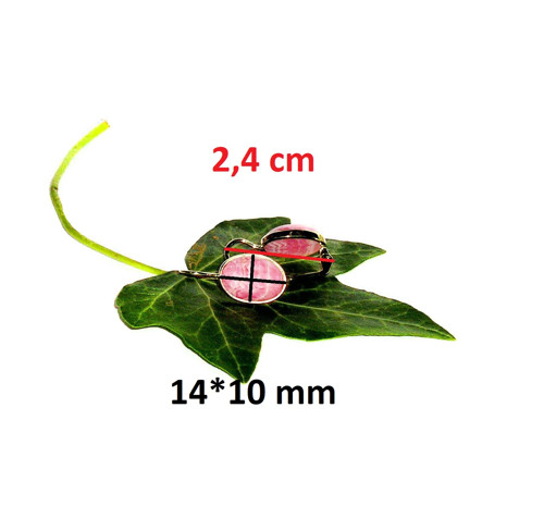 ZLATÉ náušnice RODOCHROZIT 14*10 — foto 3