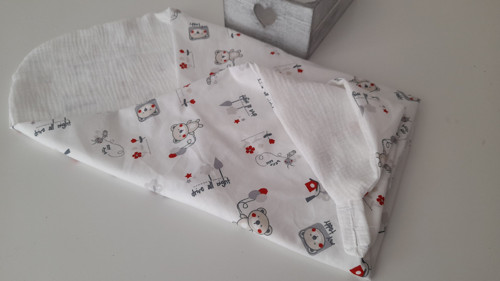Povlak na péřovou zavinovačku, My Teddy mušelínový — foto 2