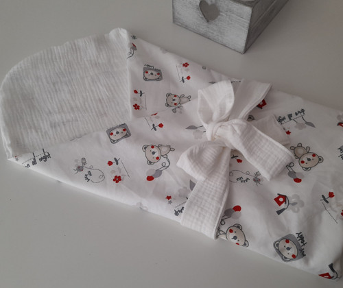 Povlak na péřovou zavinovačku, My Teddy mušelínový — foto 5