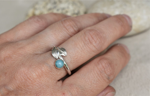 Prsten larimar - Ag — foto 2