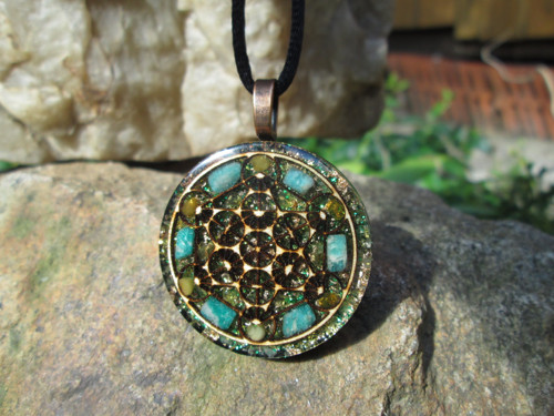 Org. šperk ,, Metatron klidu " s amazonitem — foto 2
