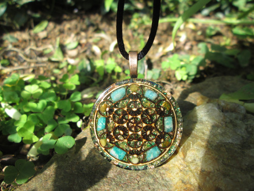 Org. šperk ,, Metatron klidu " s amazonitem — foto 3