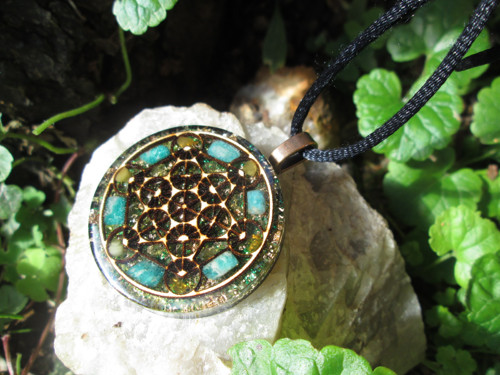 Org. šperk ,, Metatron klidu " s amazonitem — foto 4