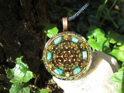 Org. šperk ,, Metatron klidu " s amazonitem — foto 6