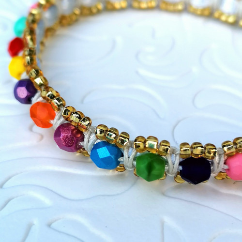 Colorful Beaded Macrame Bracelet — foto 4
