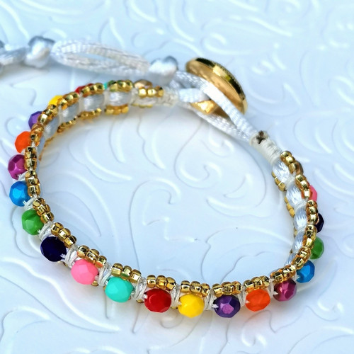 Colorful Beaded Macrame Bracelet — foto 2