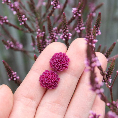Náušnice purpurové — foto 2