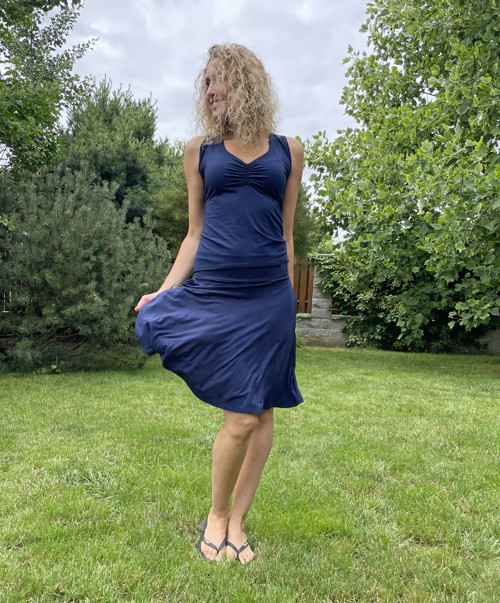 Tričko bez rukávů modré — foto 2