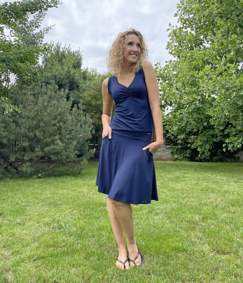 Tričko bez rukávů modré — foto 3