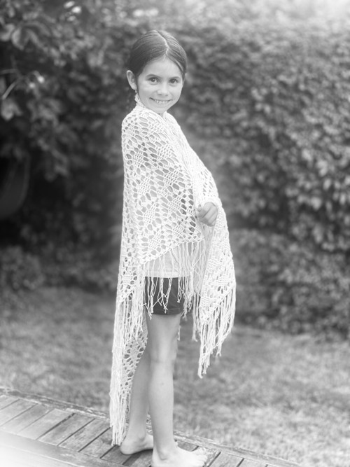 Boho bílý šátek — foto 2
