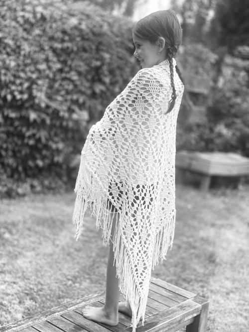 Boho bílý šátek — foto 3