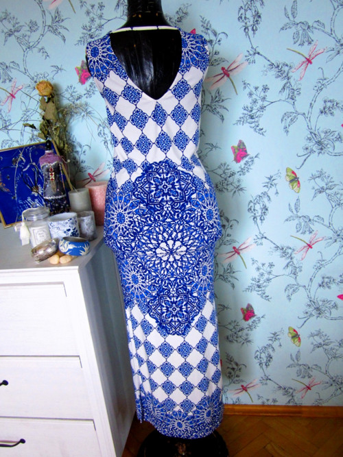 Šaty summer boho modrobílé — foto 4