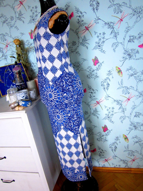 Šaty summer boho modrobílé — foto 3