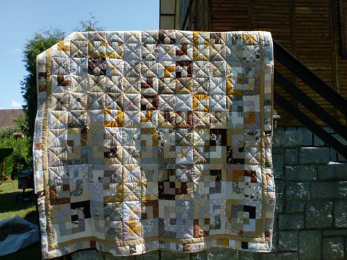 Patchworková deka hnědá — foto 4