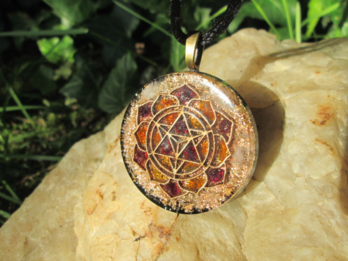 Org. šperk ,, Sri Yantra Slunce " — foto 3