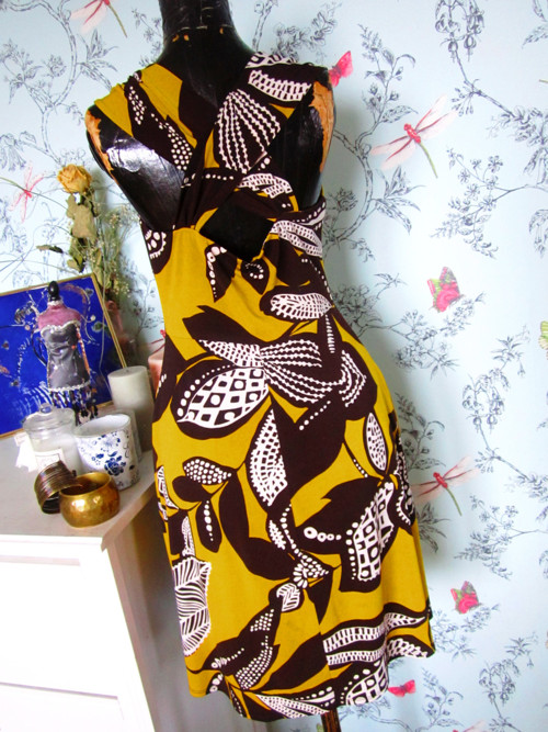 Šaty retro boho kurkumové — foto 5