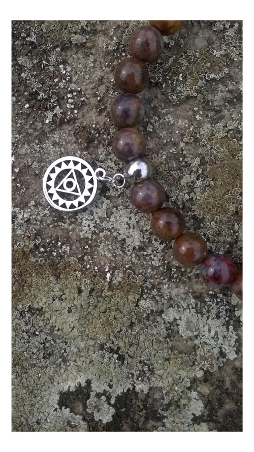 Náramek: pietersit + symbol čakry — foto 2